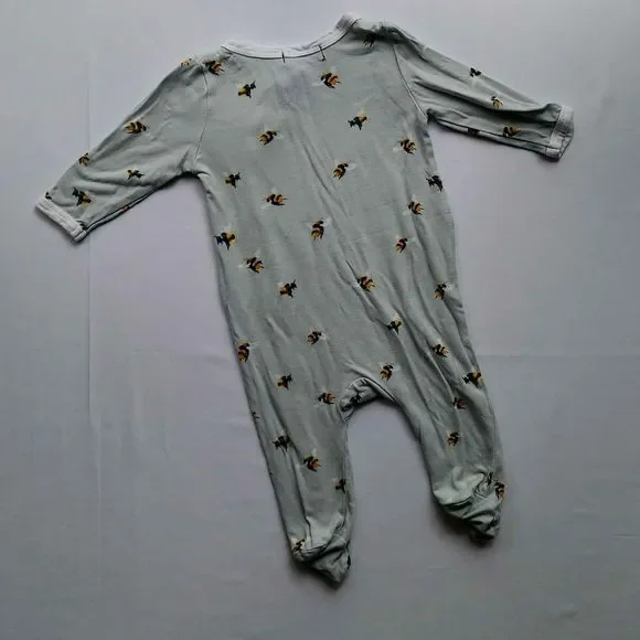Milkbarn Bumblebee Bamboo Snap Footed Sleeper ~ Sz 0/3 mo. - Picture 2 of 3